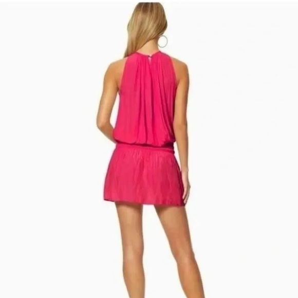 Ramy Brook Paris Sleeveless Mini Dress in Riviera Pink Women’s Small - Picture 5 of 11